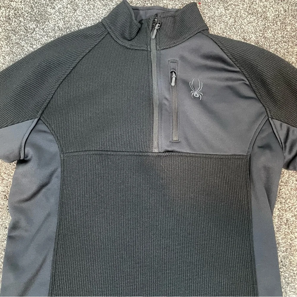 Spyder Black Half-Zip Gait Pullover Sweater Jacket Size M